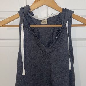 Balance Collection Womens Grey Pullover Ribbed Hem Hoodie Kangaroo Pocket  M